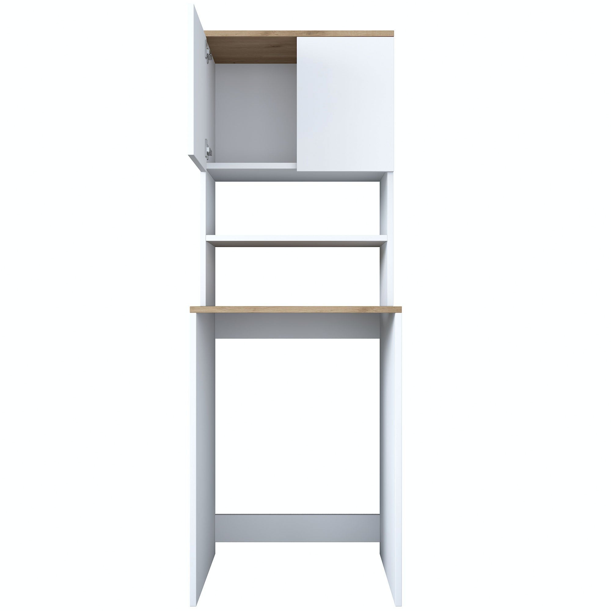 Meubles Lave-Linge Kd101 - Blanc / Noyer