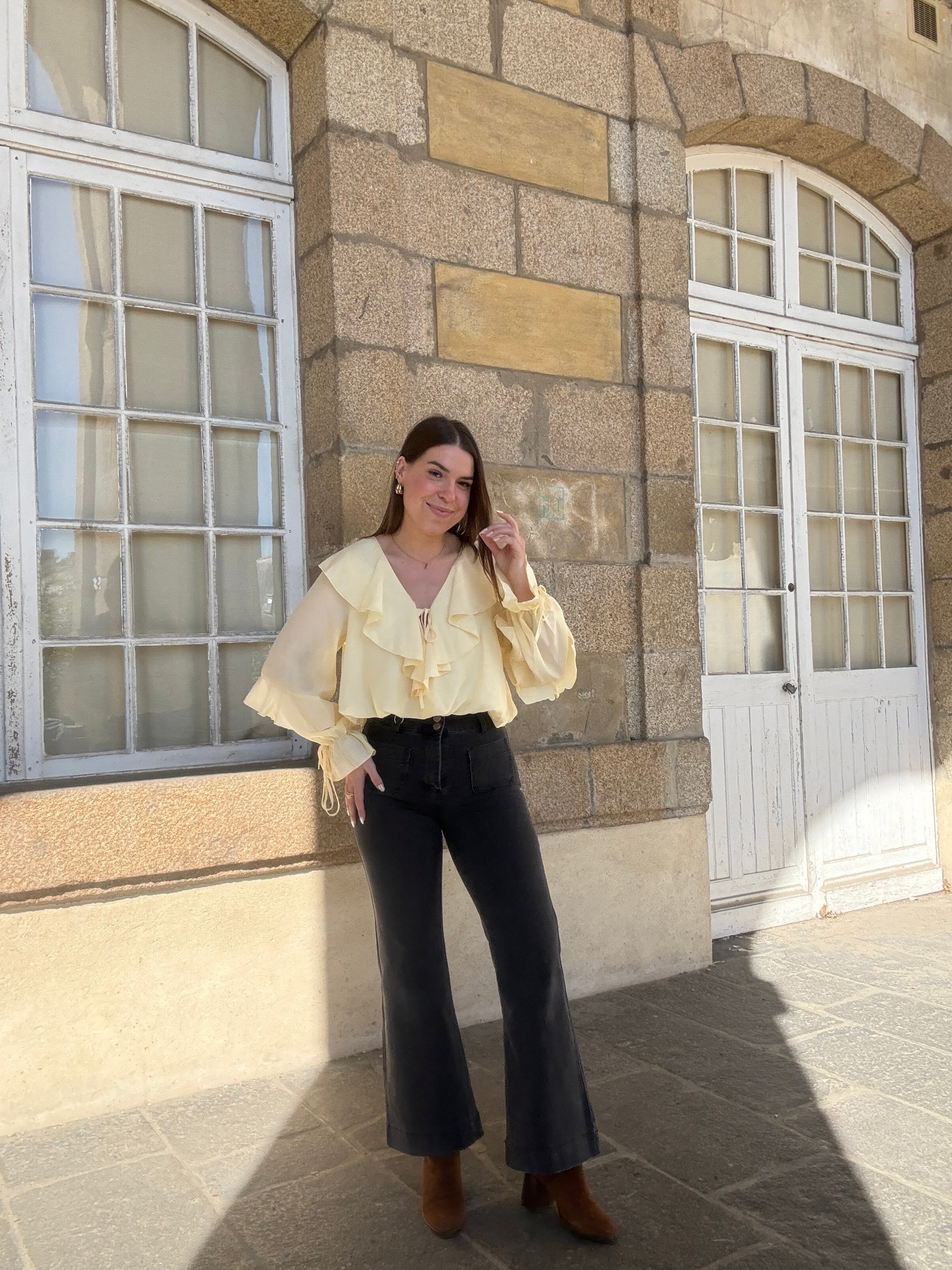 Blouse Iris Jaune Pâle