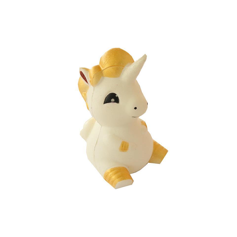 Gros Squishy Licorne Blanche Et Dorée