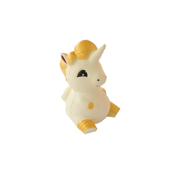 Gros Squishy Licorne Blanche Et Dorée