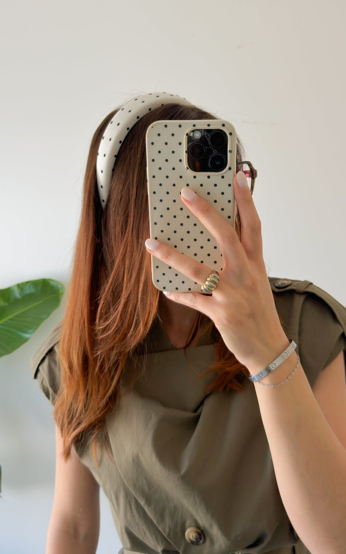 Burgos Polka-Dot Headband - Black and White
