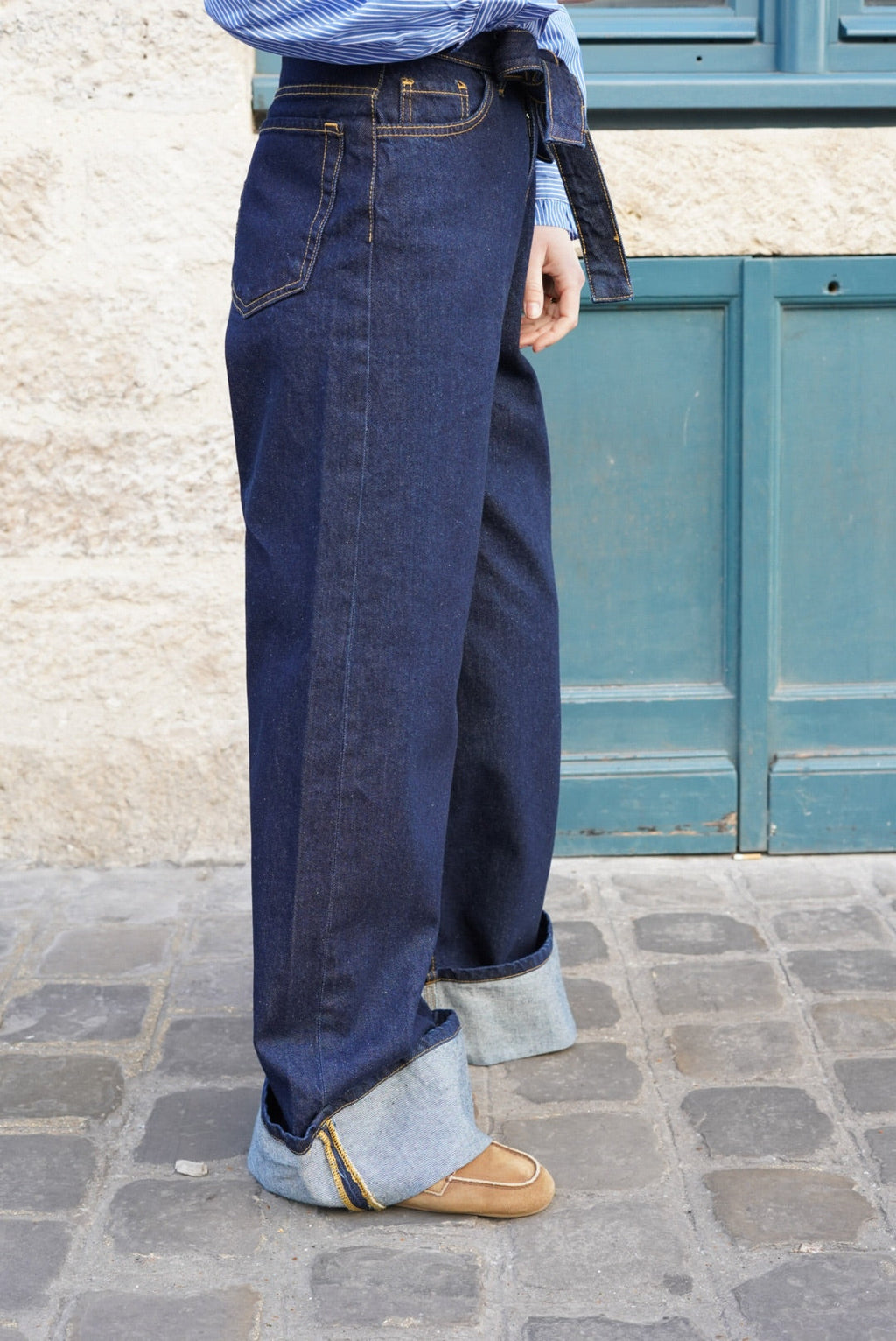 Eliott Dark Denim Wide Jeans