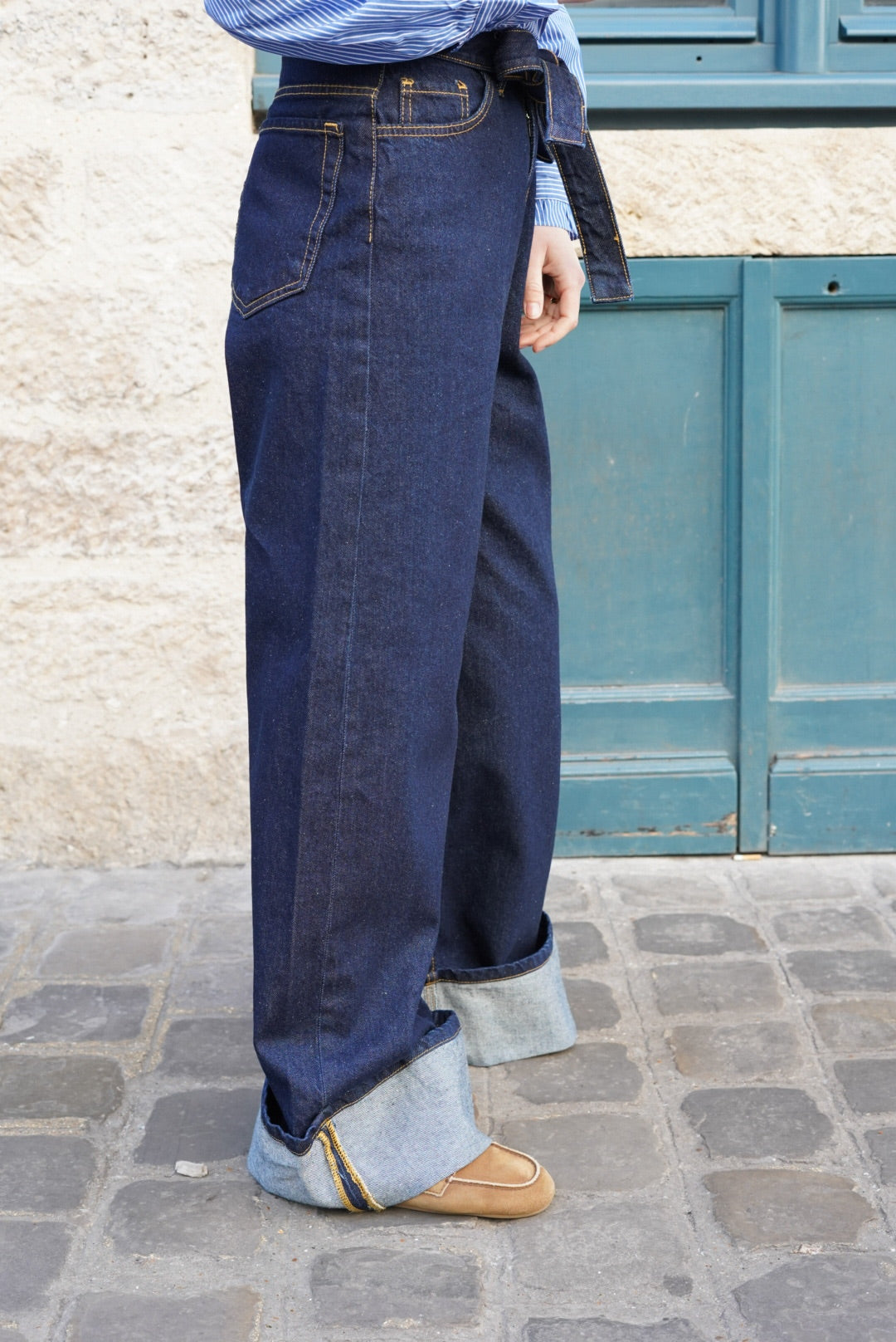 Eliott Dark Denim Wide Jeans