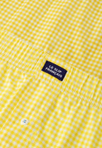 Jacques Gingham Cotton Boxers - Lemon Yellow