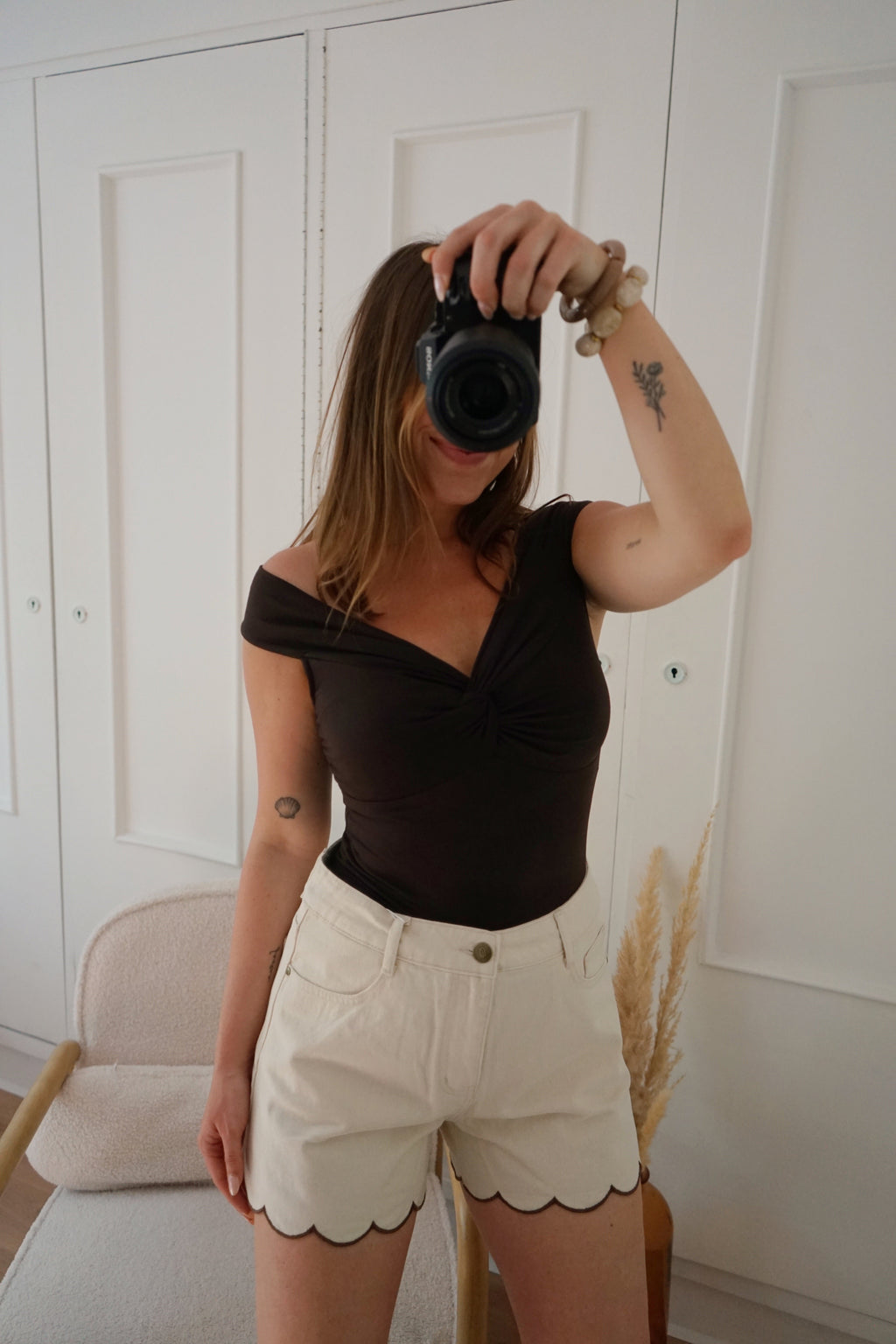 Short En Jean Fleur