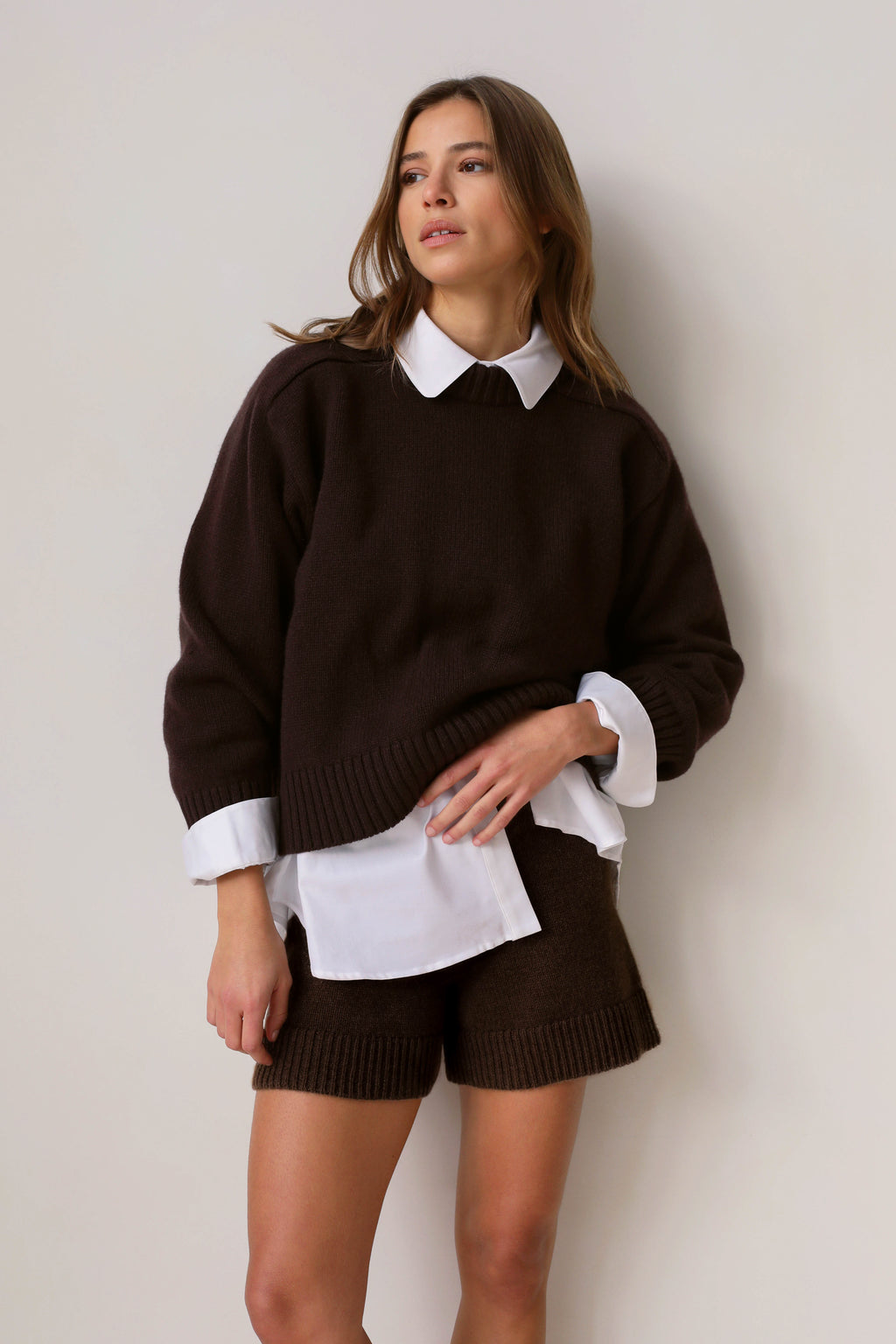 Le Tarantino Knitted Sweater - Dark Brown
