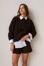 Le Tarantino Knitted Sweater - Dark Brown