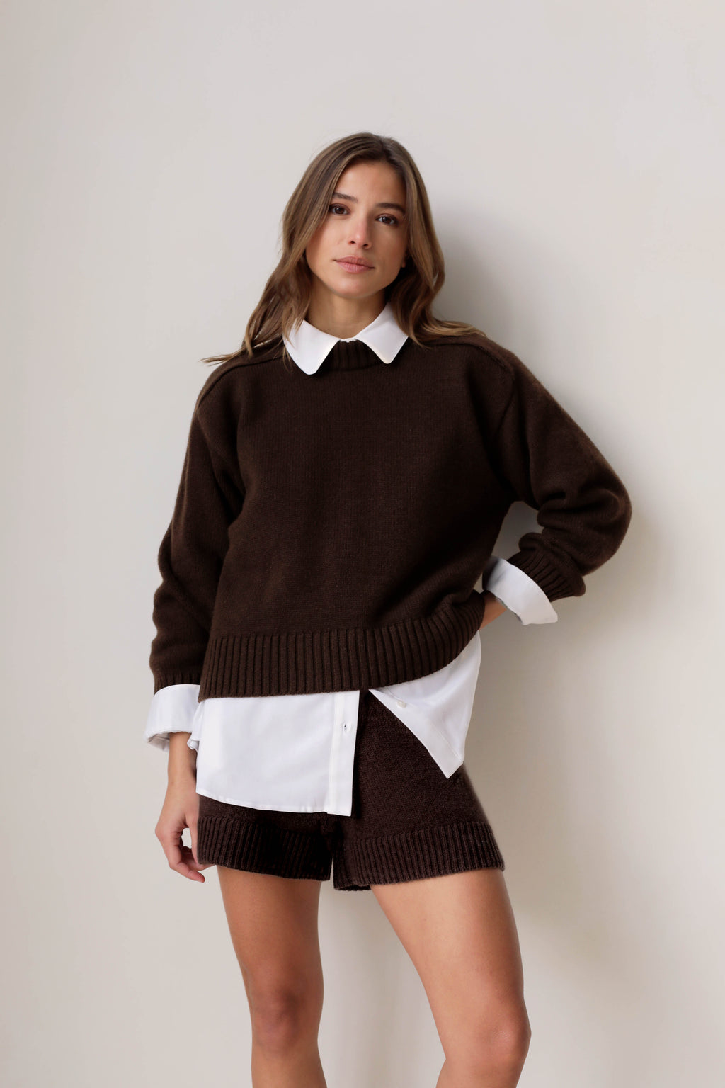 Le Tarantino Knitted Sweater - Dark Brown
