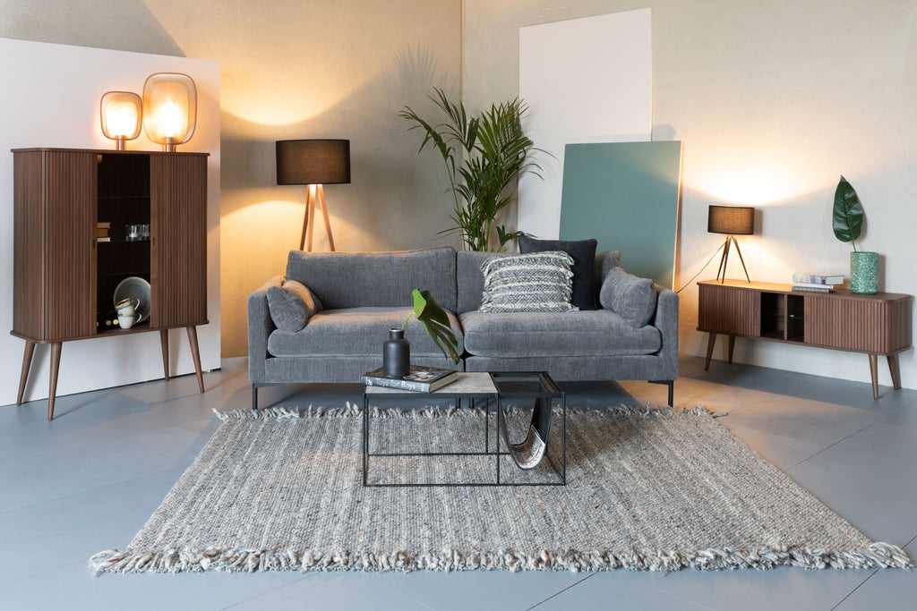 Frills - Rectangular Rug - Wool - Grey/Blue