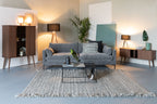 Frills - Rectangular Rug - Wool - Grey/Blue