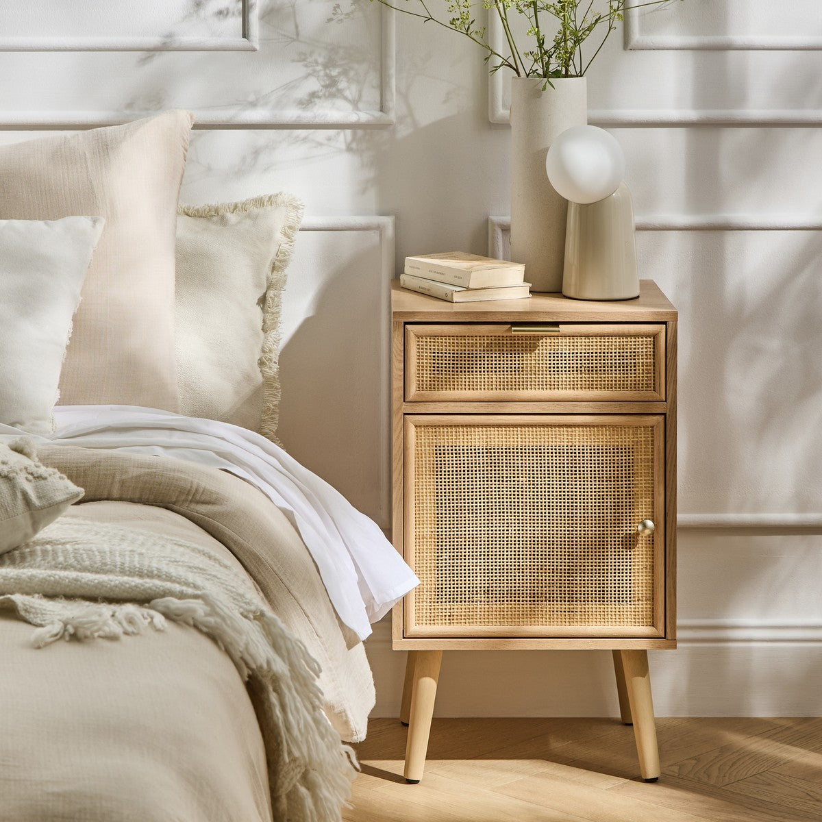 Miya - Table De Chevet - Rotin Naturel