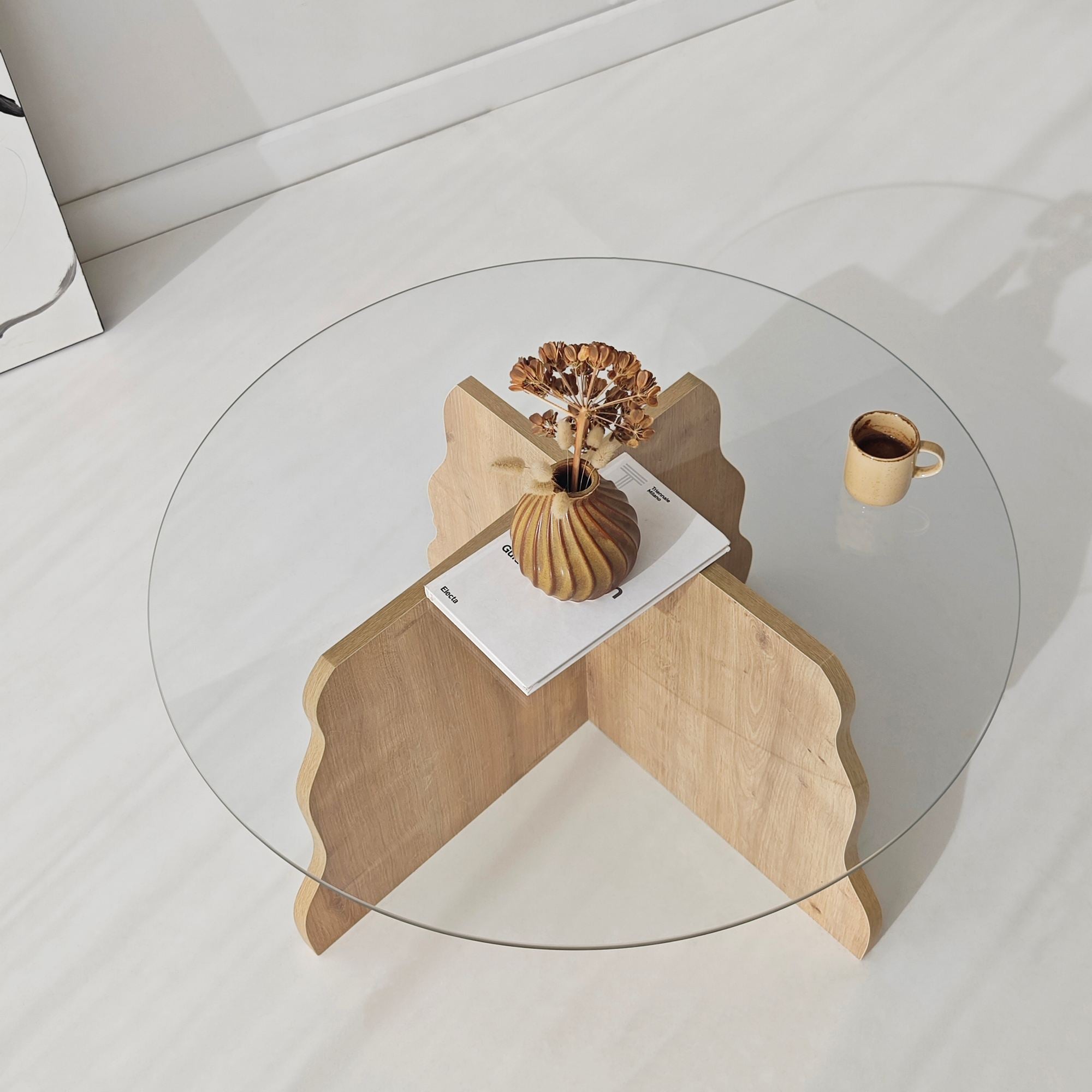 Tables Basses Butterfly - Chêne Saphir / Transparent