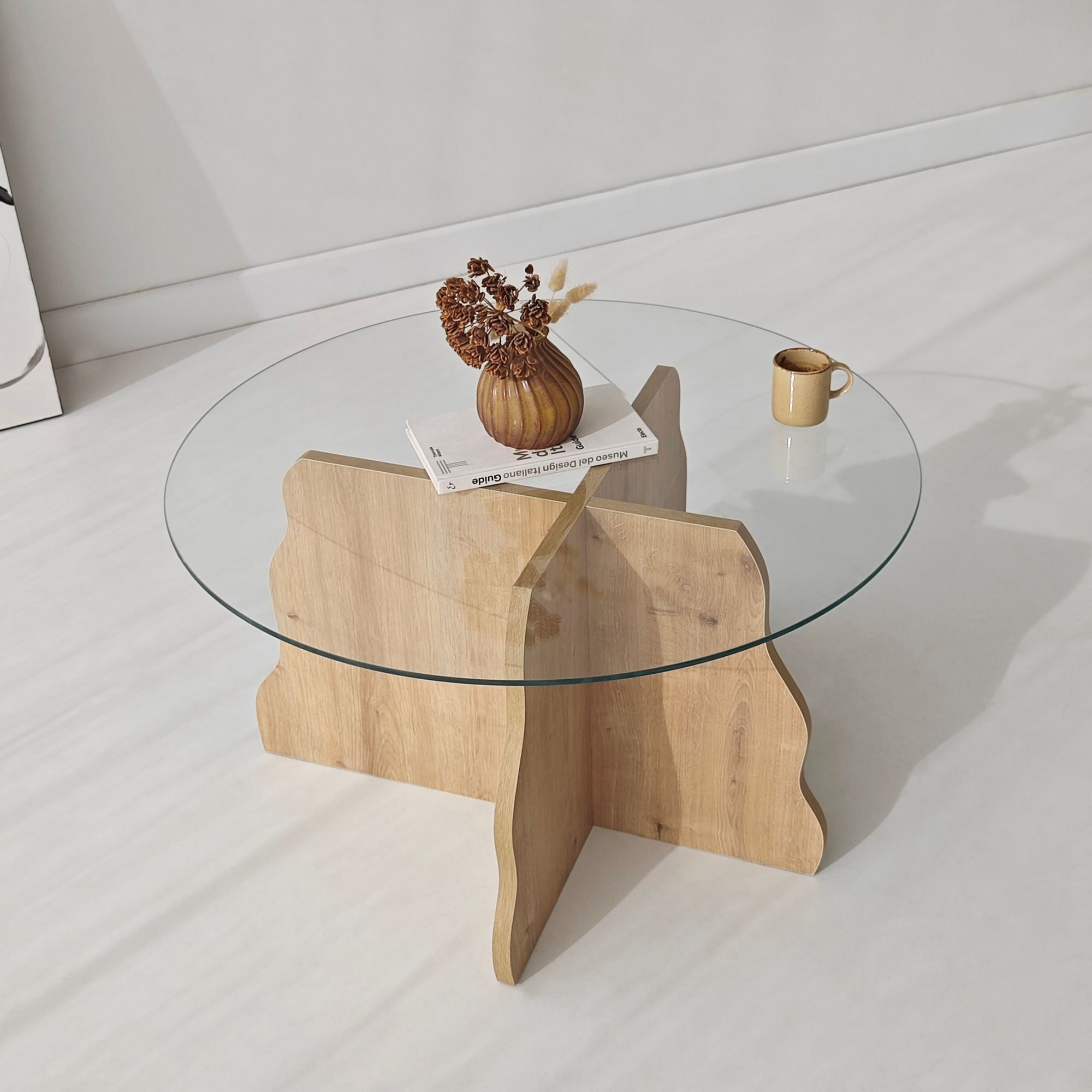 Tables Basses Butterfly - Chêne Saphir / Transparent