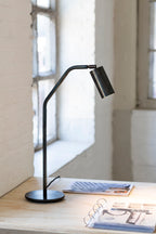 Sofisticato - Lampe De Table N°25 - Acier Bleui - Noir