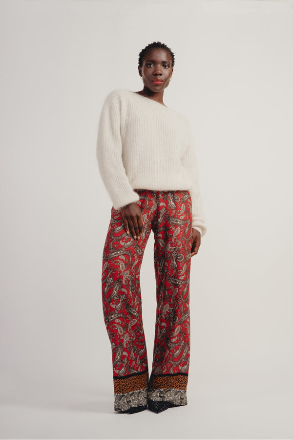 The Tracy Leo Cashmere Wide Leg Pants