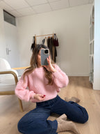 Prenda De Punto De Mohair Y Lana Gaia Baby Pink