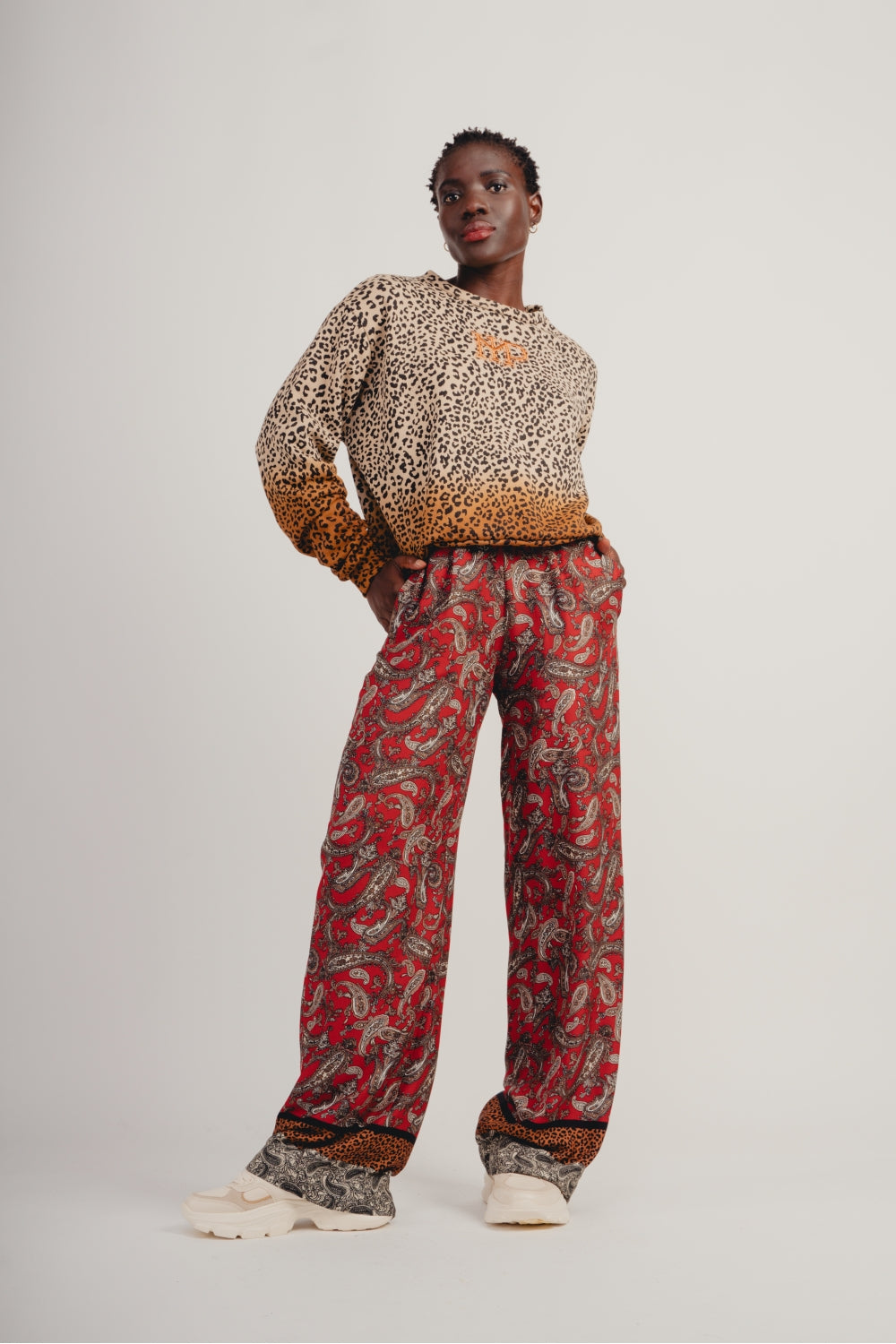 Pantalones anchos de cachemira The Tracy Leo
