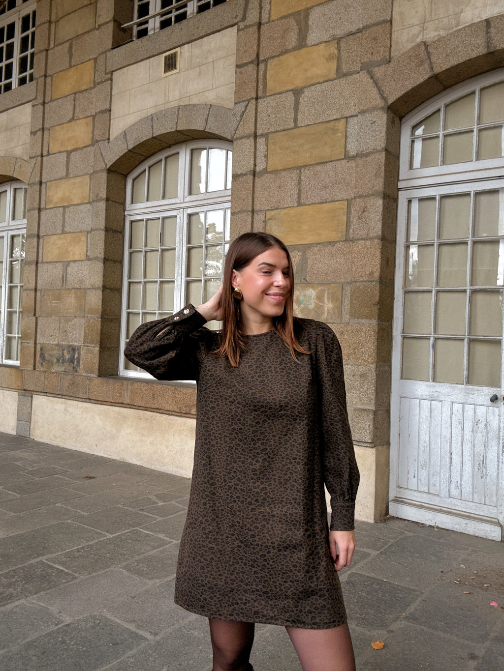 Victoire Leopard Dress