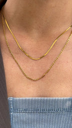 Flat X Link Necklace