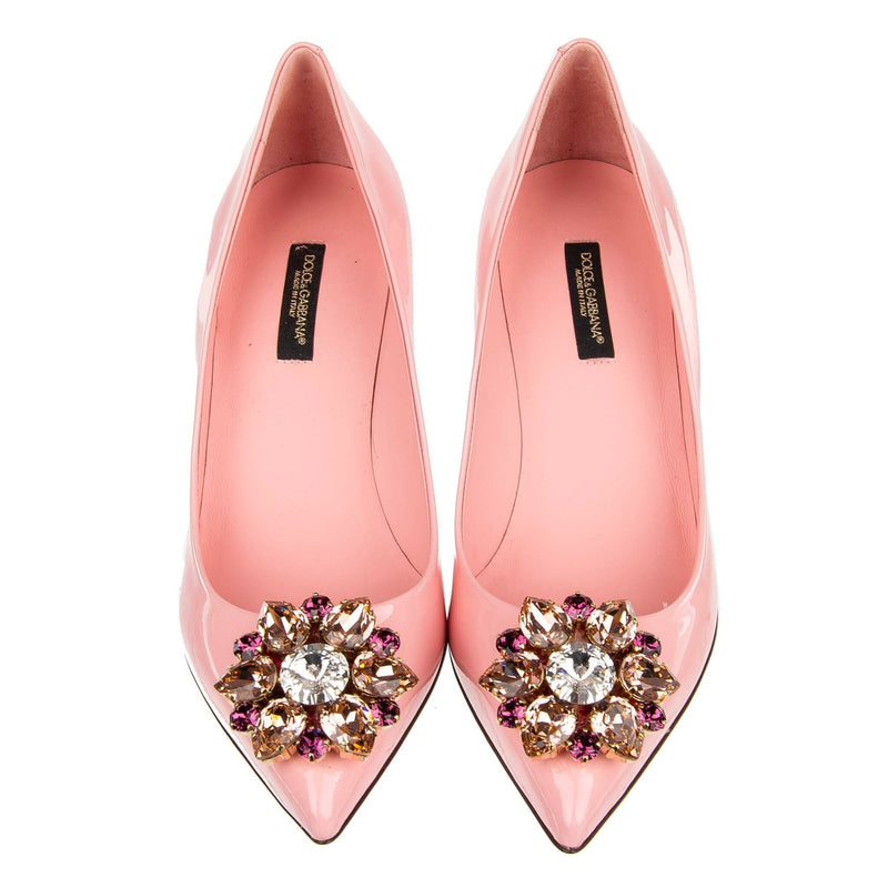 Escarpins - Dolce & Gabbana Crystal Embellished Suede - Pink