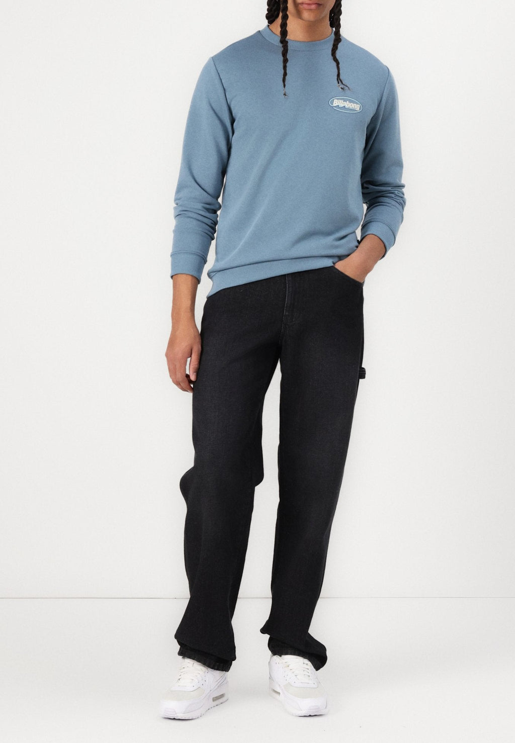Jeans da lavoro Utility, vestibilità comoda - Denim nero - Uomo