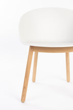 Void - Fauteuil De Salle À Manger - Plastique polypropylène - Chêne Blanc Lait