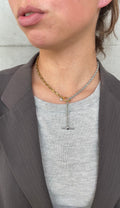 Collana Sottile Intrecciata Bicolore