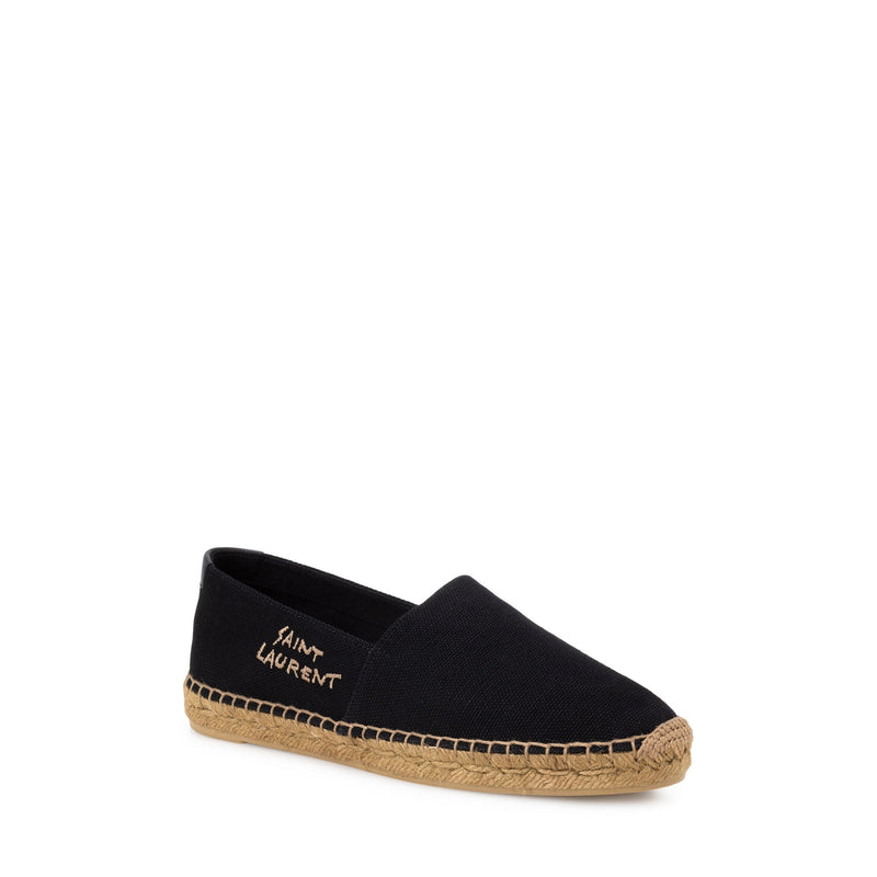 Espadrilles - Saint Laurent Logo - Black