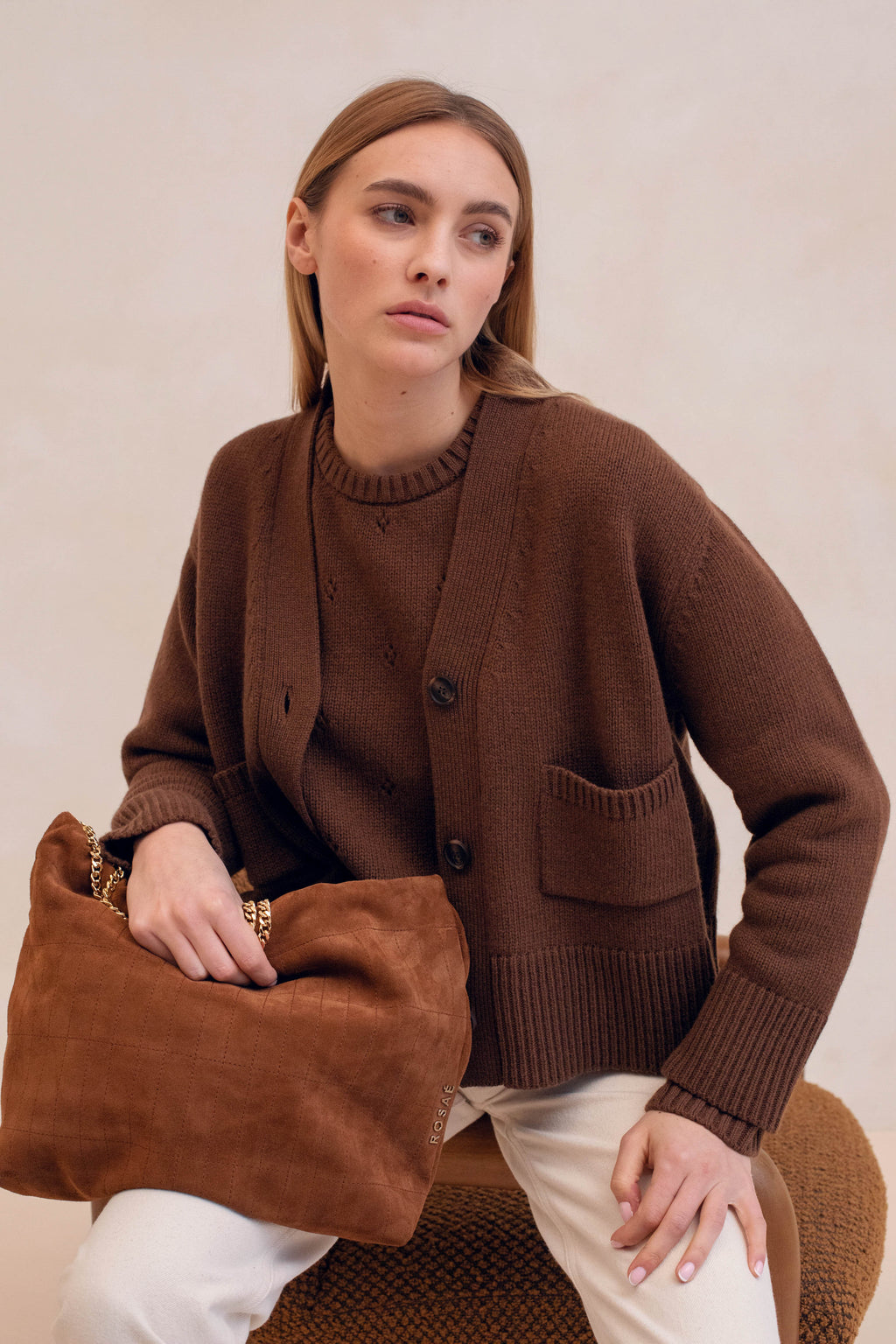 Le Vivaldi Knitted Sweater - Medium Brown