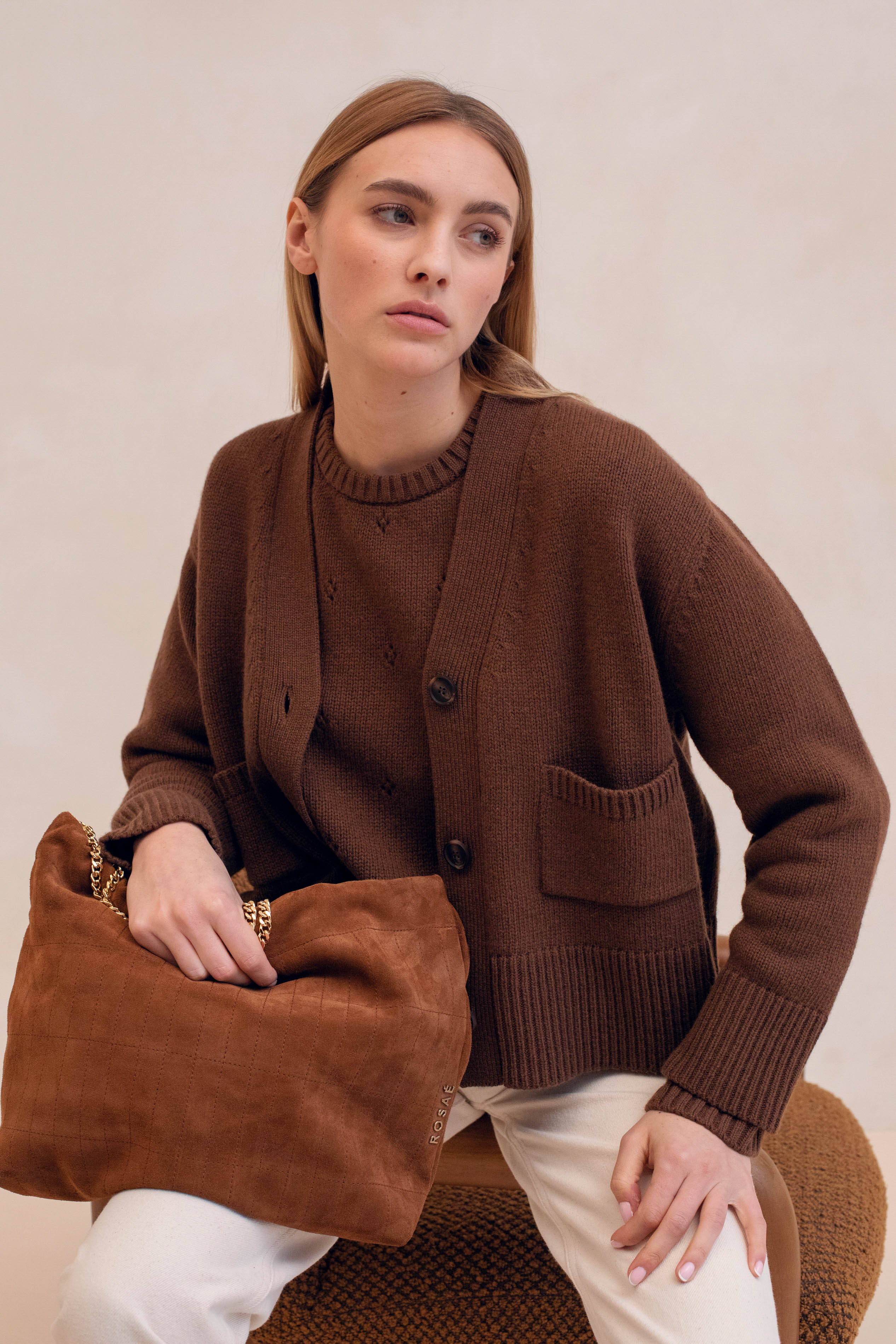 Le Vivaldi Knitted Sweater - Medium Brown