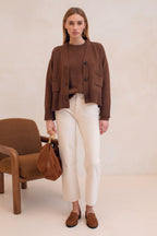 Le Vivaldi Knitted Sweater - Medium Brown