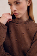 Le Vivaldi Knitted Sweater - Medium Brown