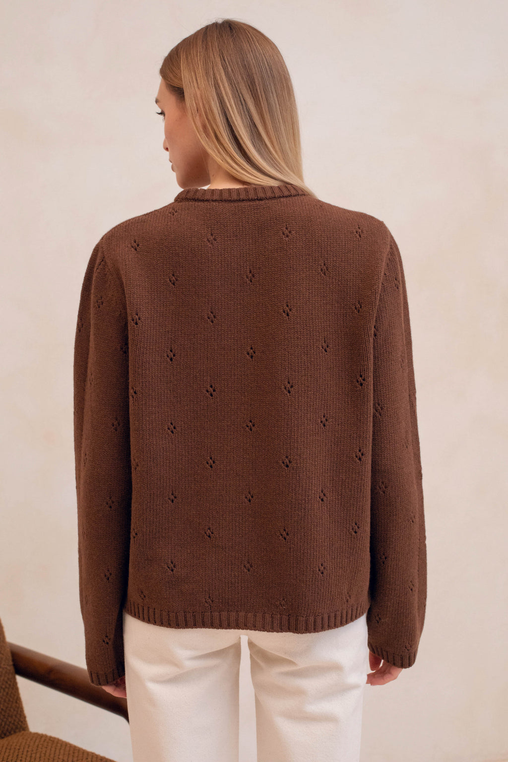 Le Vivaldi Knitted Sweater - Medium Brown