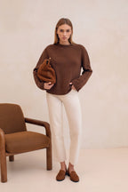Le Vivaldi Knitted Sweater - Medium Brown
