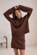 Le Feyder Knitted Skirt - Medium Brown