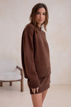 Le Feyder Knitted Skirt - Medium Brown
