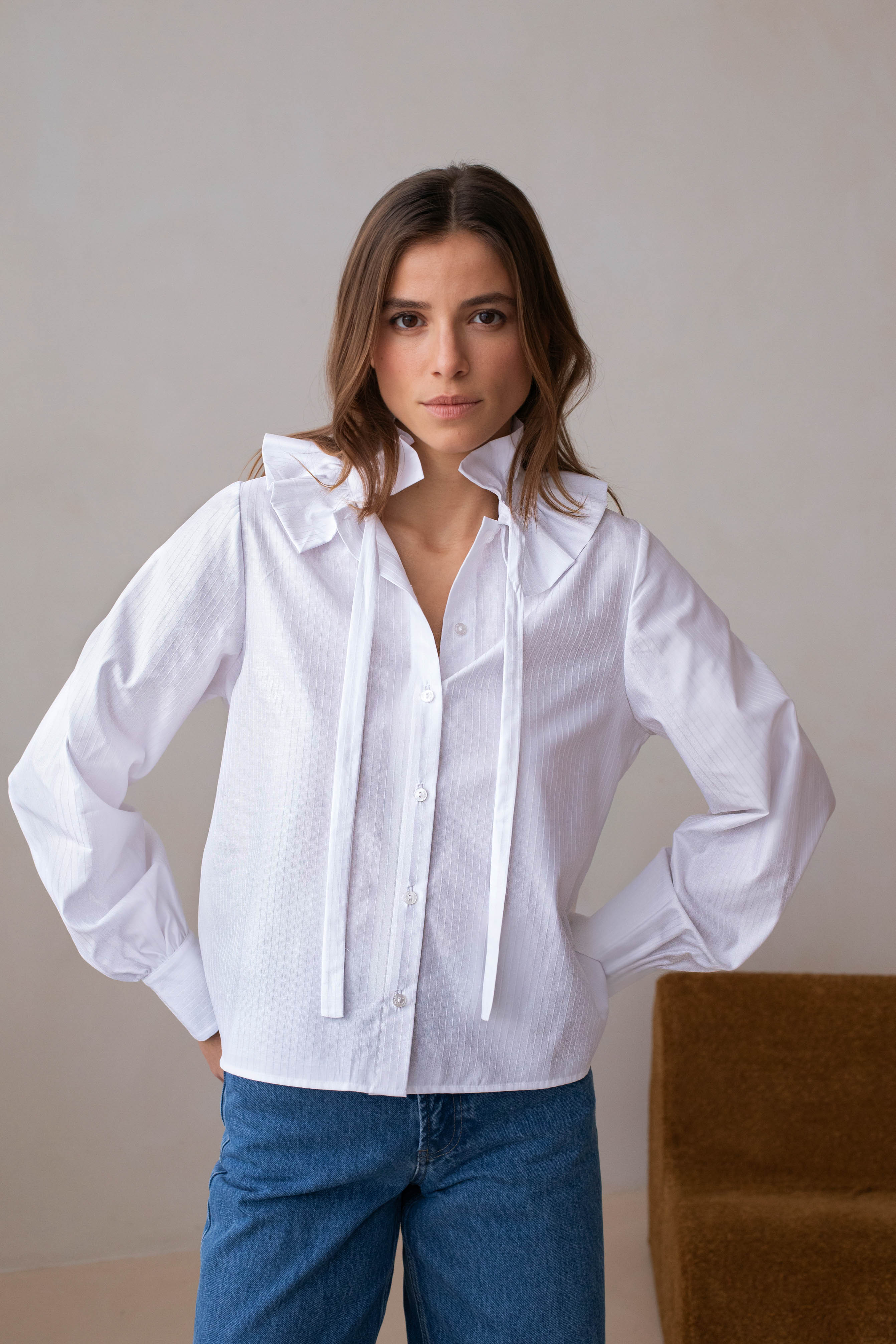 Le Sinatra Blouse - White