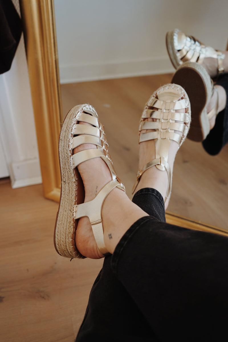 Salomé Gold Sandals