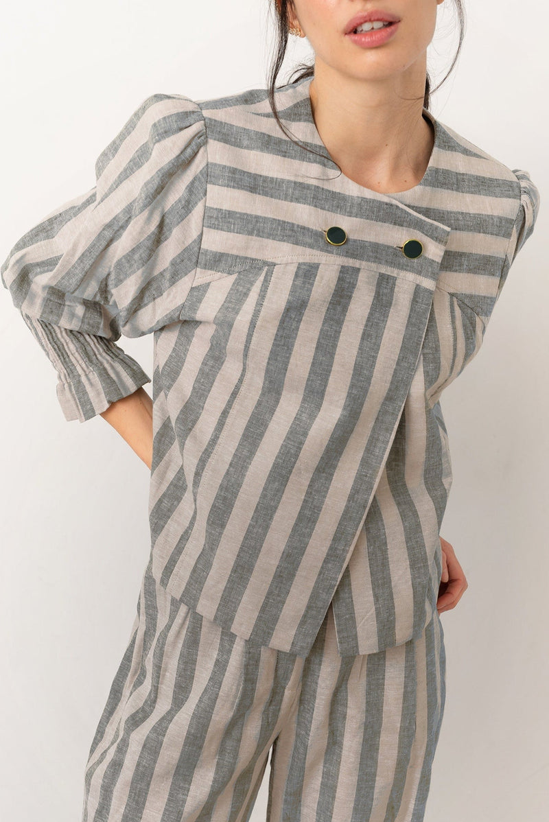 Chaquetas rayas azul - Vanó Studio
