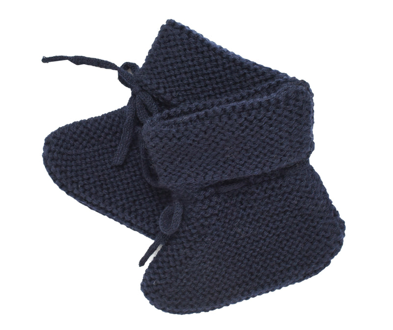 Eugène Tricot Navy Blue 100% Wool Slippers - Child