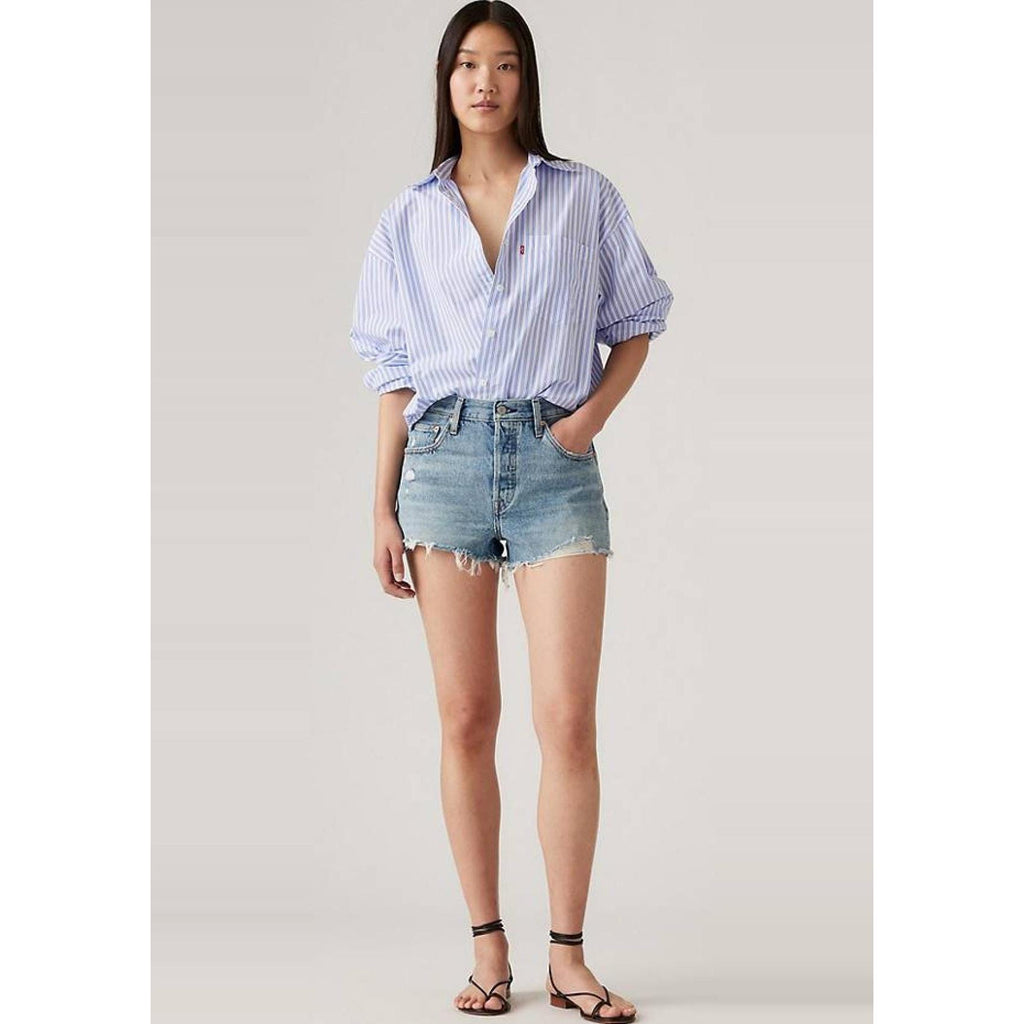 Levi's 501 High-Rise Denim Shorts Blue