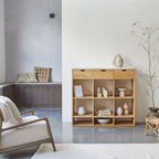 Miho - Bibliothèque Basse - Chêne - Blanc