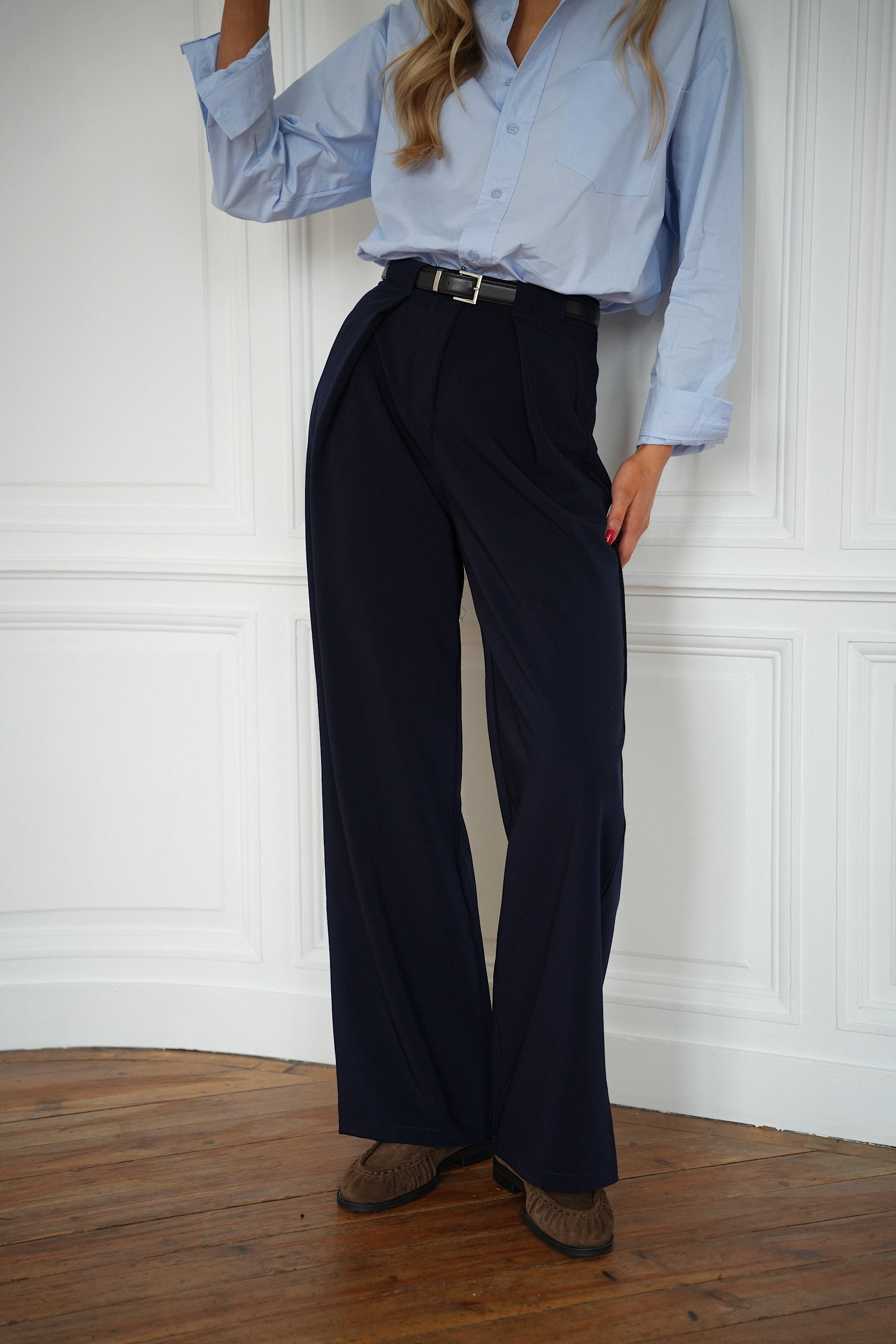 Pantalon Droit Sandro - Marine
