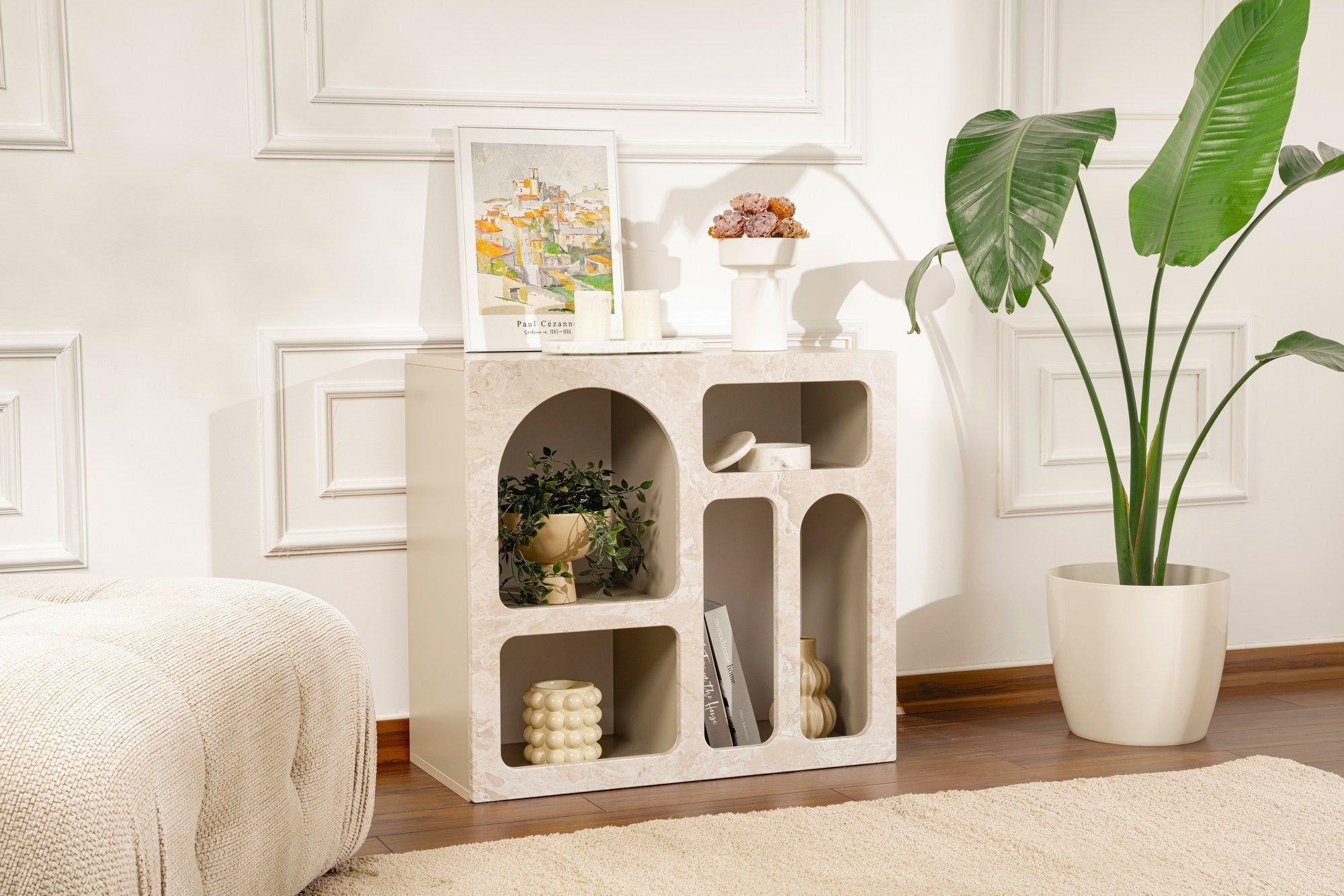 Lessa - Console Table - Travertine