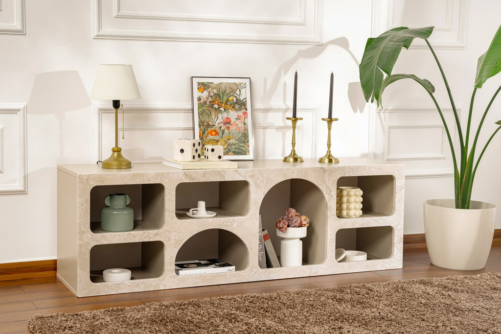 Ferlis - Console Table - Travertine