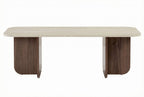 Akira - Coffee Table - Travertine/Venezia Walnut