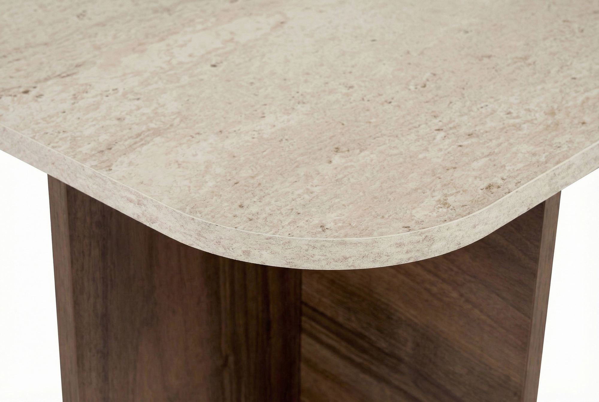 Akira - Coffee Table - Travertine/Venezia Walnut