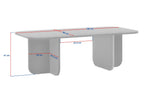 Akira - Coffee Table - Travertine/Venezia Walnut