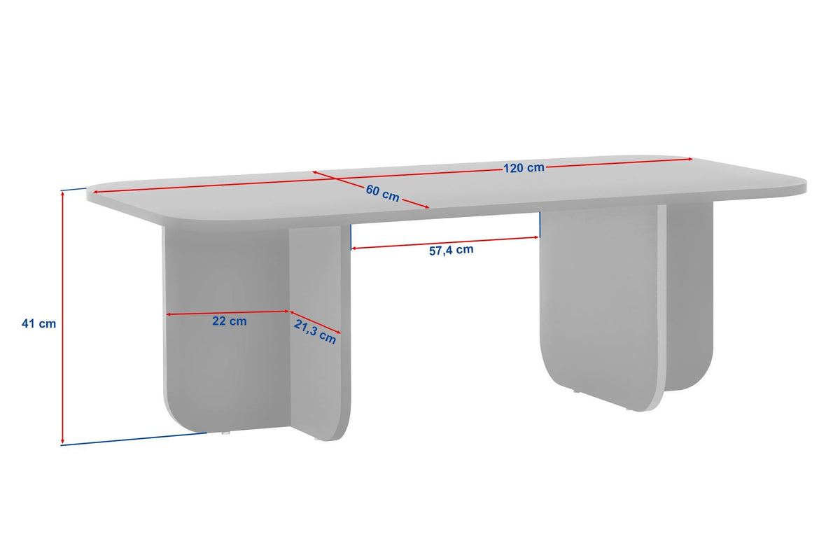 Akira - Coffee Table - Travertine/Venezia Walnut