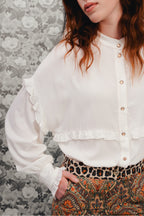 The Vintage White Plain Fiona Shirt